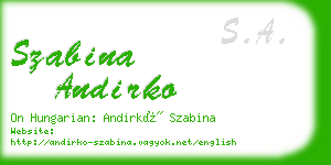 szabina andirko business card